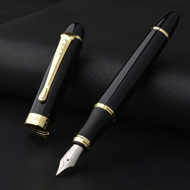 Double Layered Long Knife Extra Thick 2.5mm Fountain Pen Hand Polished Nib Large Iridium Grain Calligraphy Pen for Writing Art