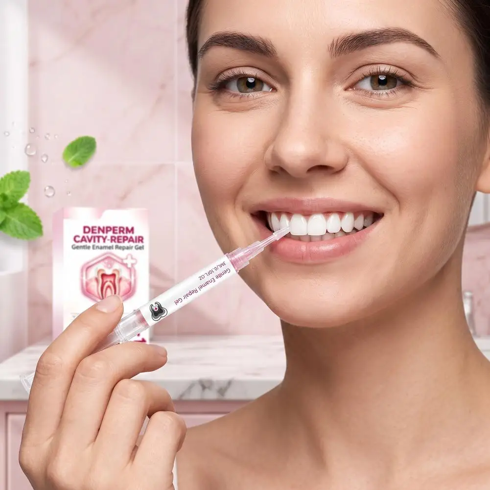 Portable Teeth Care Gel Kit 3 Pieces 3Ml Syringe Design Precise Application NH 10 Gentle Formula Travel Office Oral Hygiene