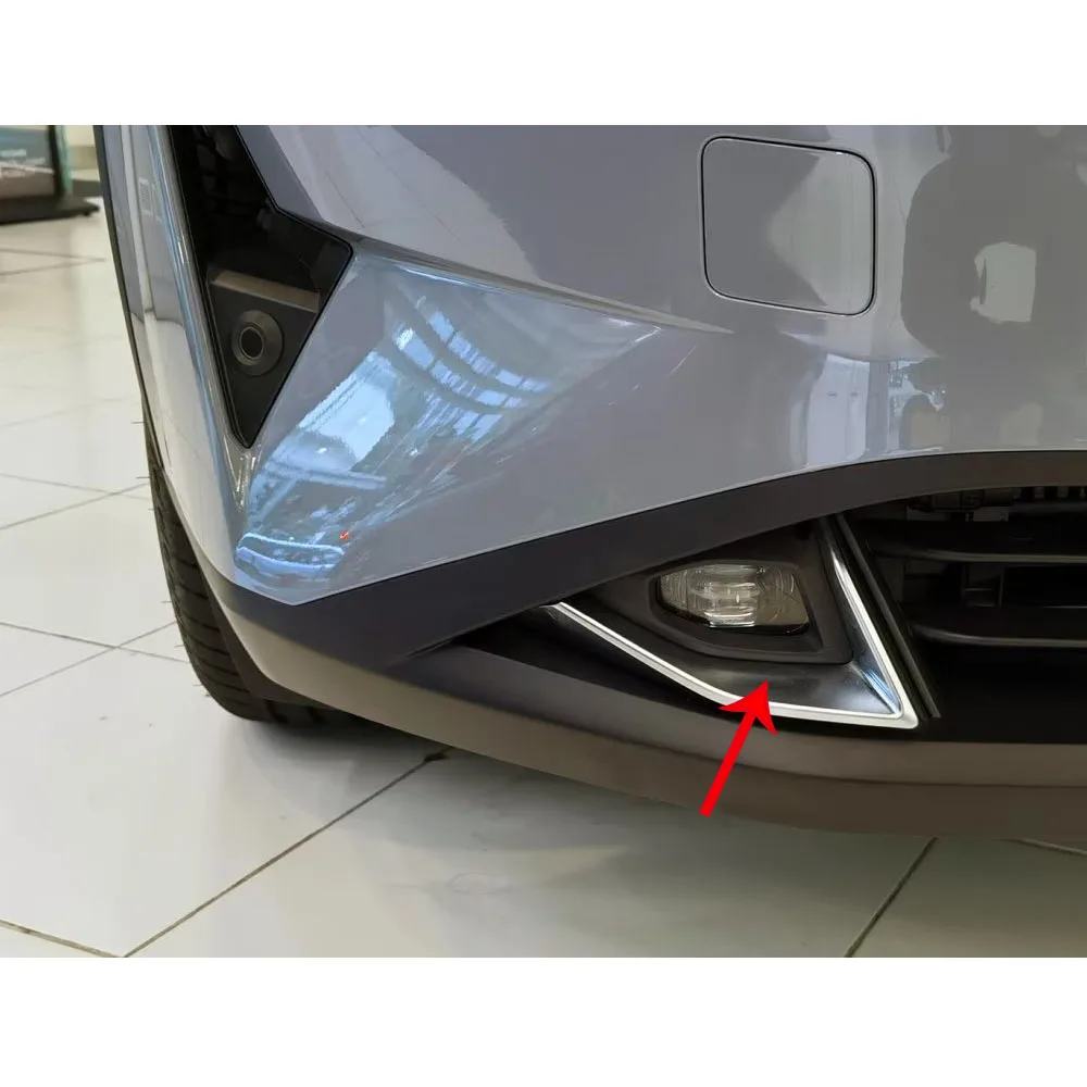 For Nissan Qashqai J12 2022 2023 2024 ABS Car Front Fog Light Strip Trim Cover Decoration Frame Sticker Auto Eyebrow Accessories