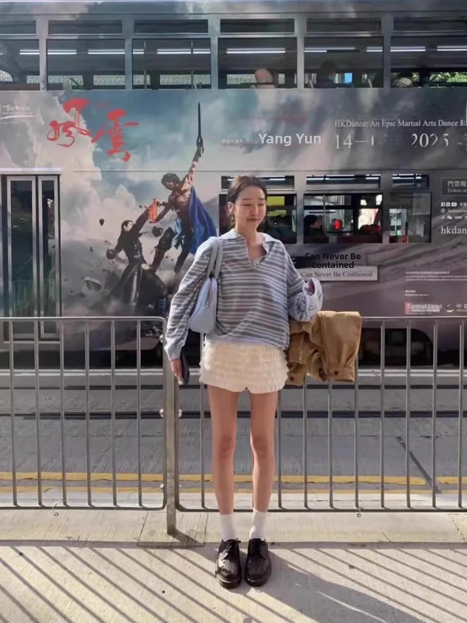 Plones Cortos de Ballet con Estilo Urbano, Falda Plón con Vuelo, Cintura Elástica, Dobladillo en Capas con Diseño de ...