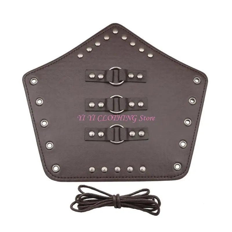 

N5KF Knight Vintage Wrist Bracers with Rivet Decor Adult Cycling Wrist Guard Cosplay Bracers Halloween Supplies