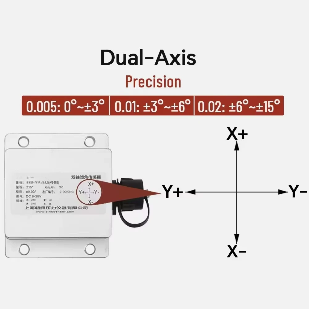 PT124B-228 Dual Axis Inclinometer Sensors with Aluminum Alloy Housing and 0.03 Accuracy for Sale
