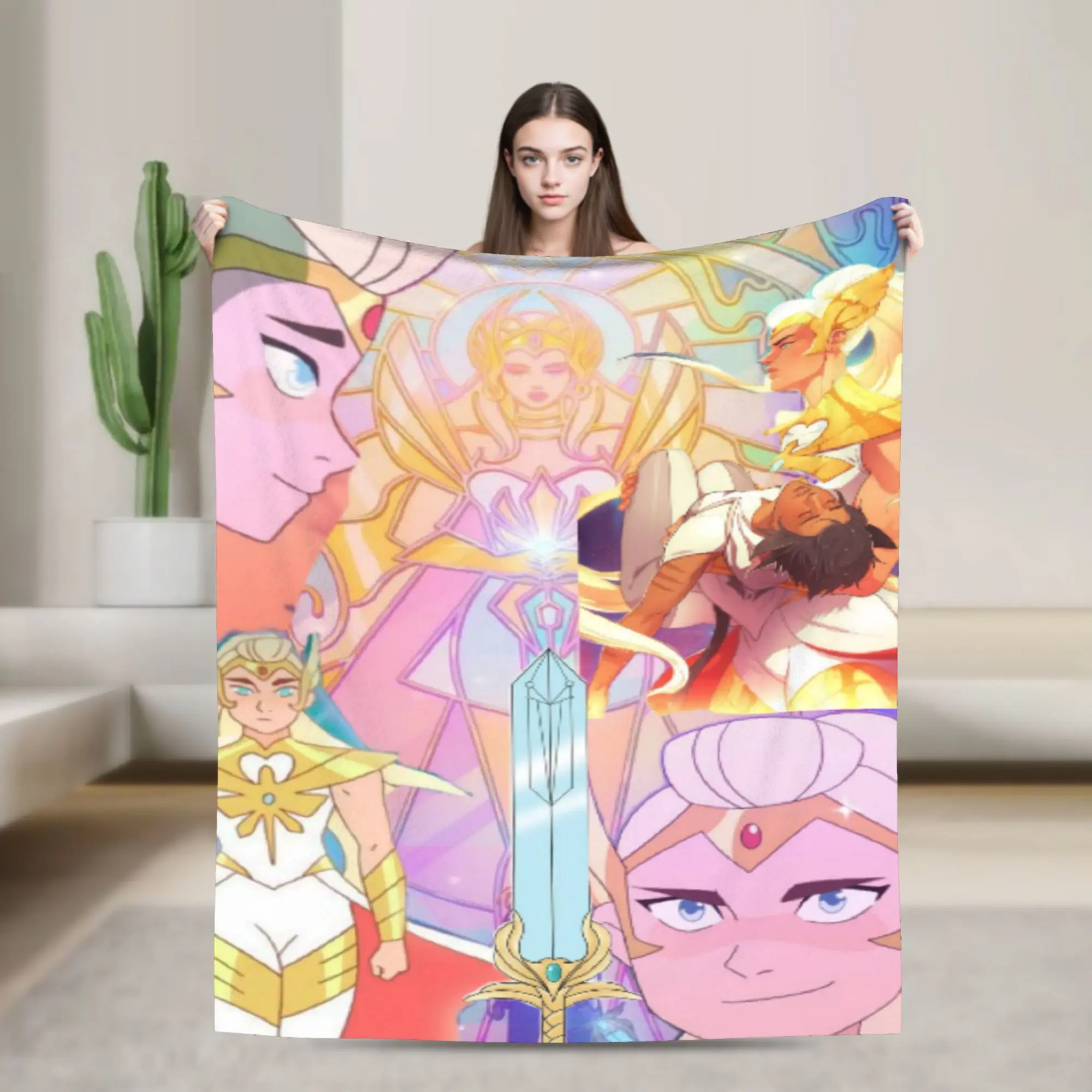 Comfortable She-Ra and the Princesses of Power Blanket Accessories Home Decorative  Blanket Throw Super Soft Velvet for Office