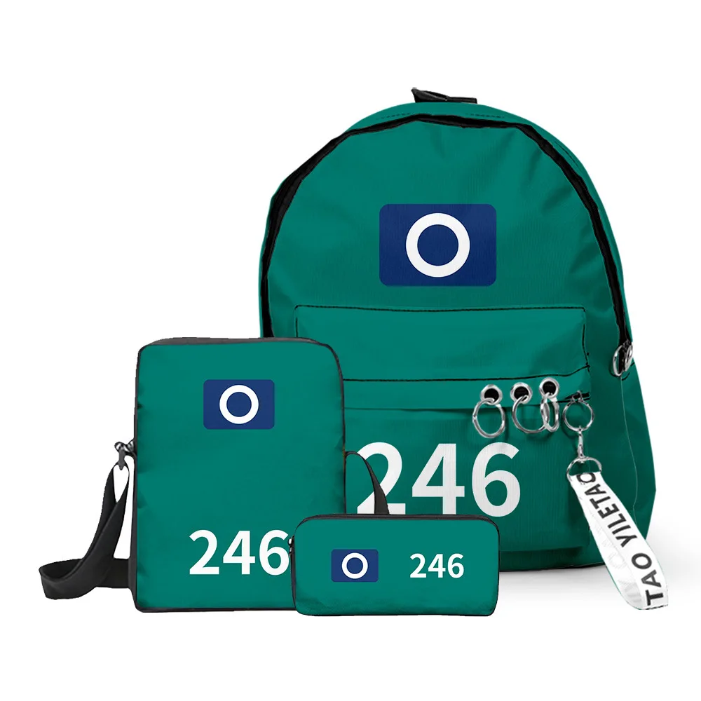 Trendy Popular Funny Game 3D Print 3pcs/Set pupil School Bags Laptop Daypack Backpack Inclined shoulder bag Pencil Case