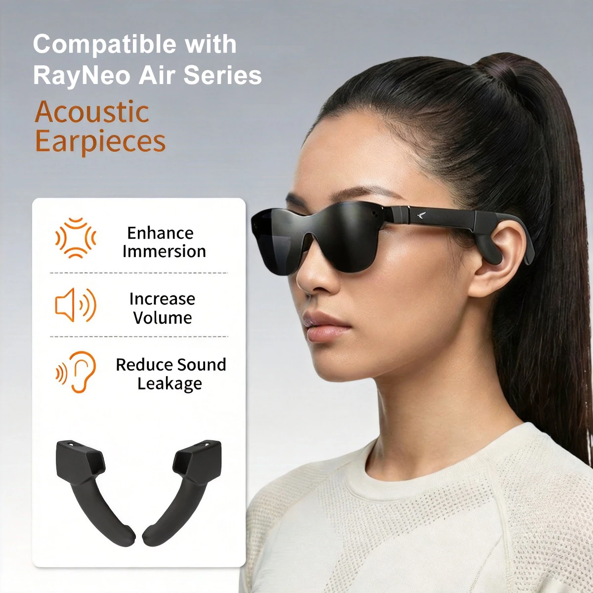 Silikon-Audio-Leitrohr für RayNeo Air 4/Air 4Pro/Air 3S/Air 3S Pro Smart Glasses Zubehör Leichtgewichtiger Schallkanal – Detail 1