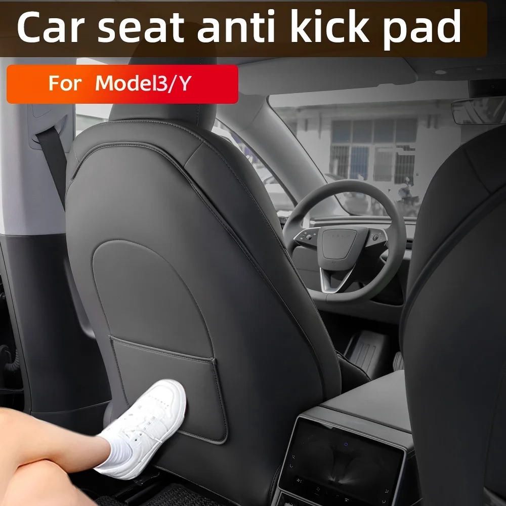 

Anti Kick Pads for Car Seats Scratch Resistant Dirt Resistant Leather Corner Guard Pad for TSL Model Y/3 Automobile Supplies