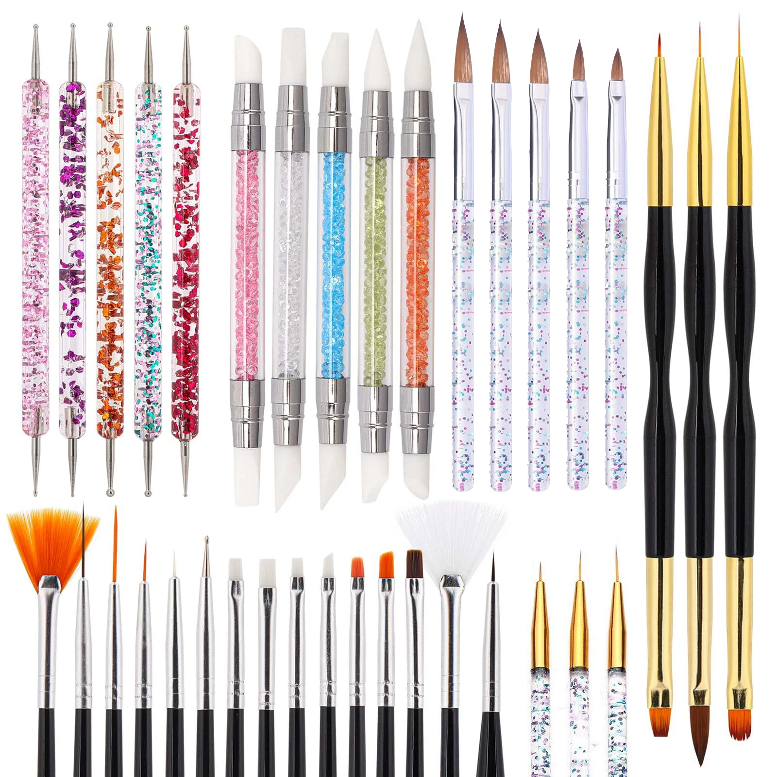 Nail Art Rame - Conjunto de 36 pincéis para nail
