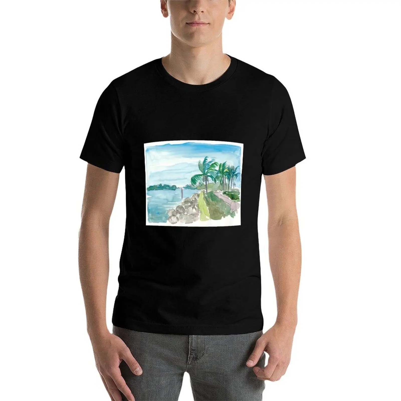 

Florida Keys Waterways near Marathon T-Shirt cotton t shirt man t shirt custom print t shirts for man cotton funny T-Shirt