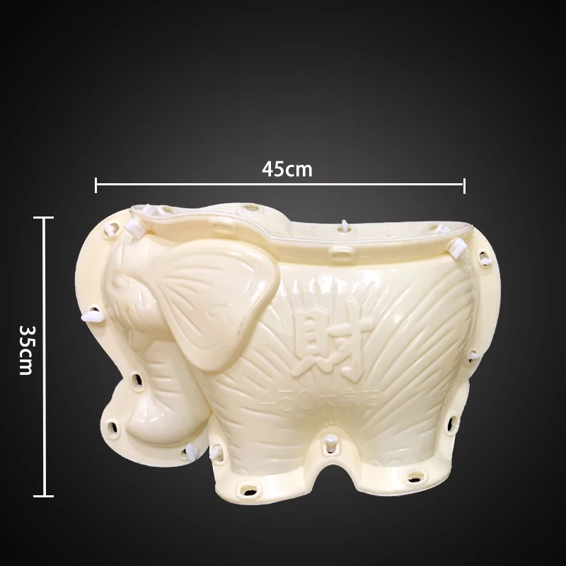 Elephant Cement Products, Flower Pot Mold, Homemade Template, Bottom Grouting, Bonsai Ornament, High Feet45X35CM