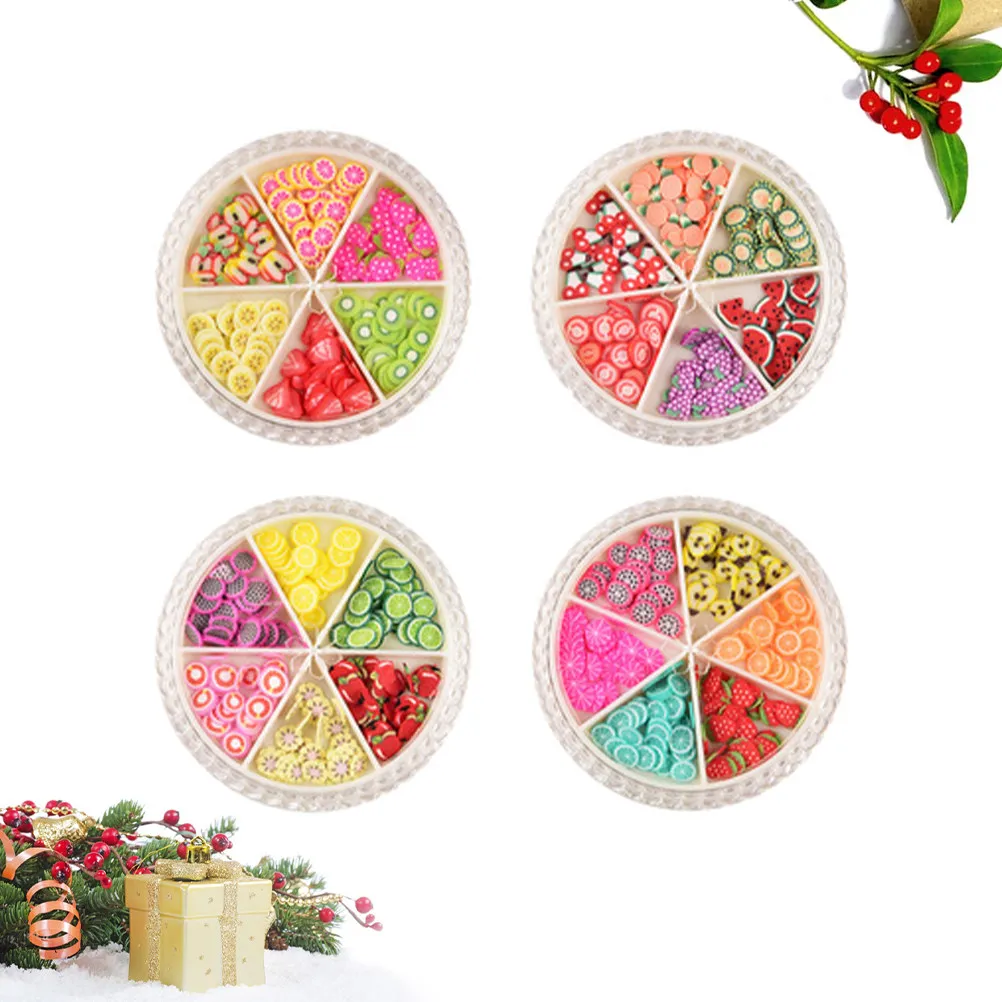 4 Themed Nail Decors Set Nail Art Stickers for Fashionable Unique Manicure DIY Home Salon Alternative Party Decor
