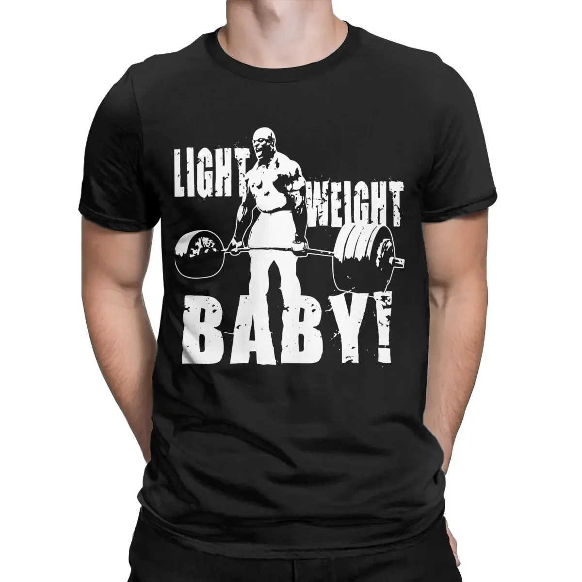 Light Weight Baby Ronnie Coleman Men's T Shirt Novelty Tees Short Sleeve Round Neck T-Shirts Pure Cotton Printing Clothing