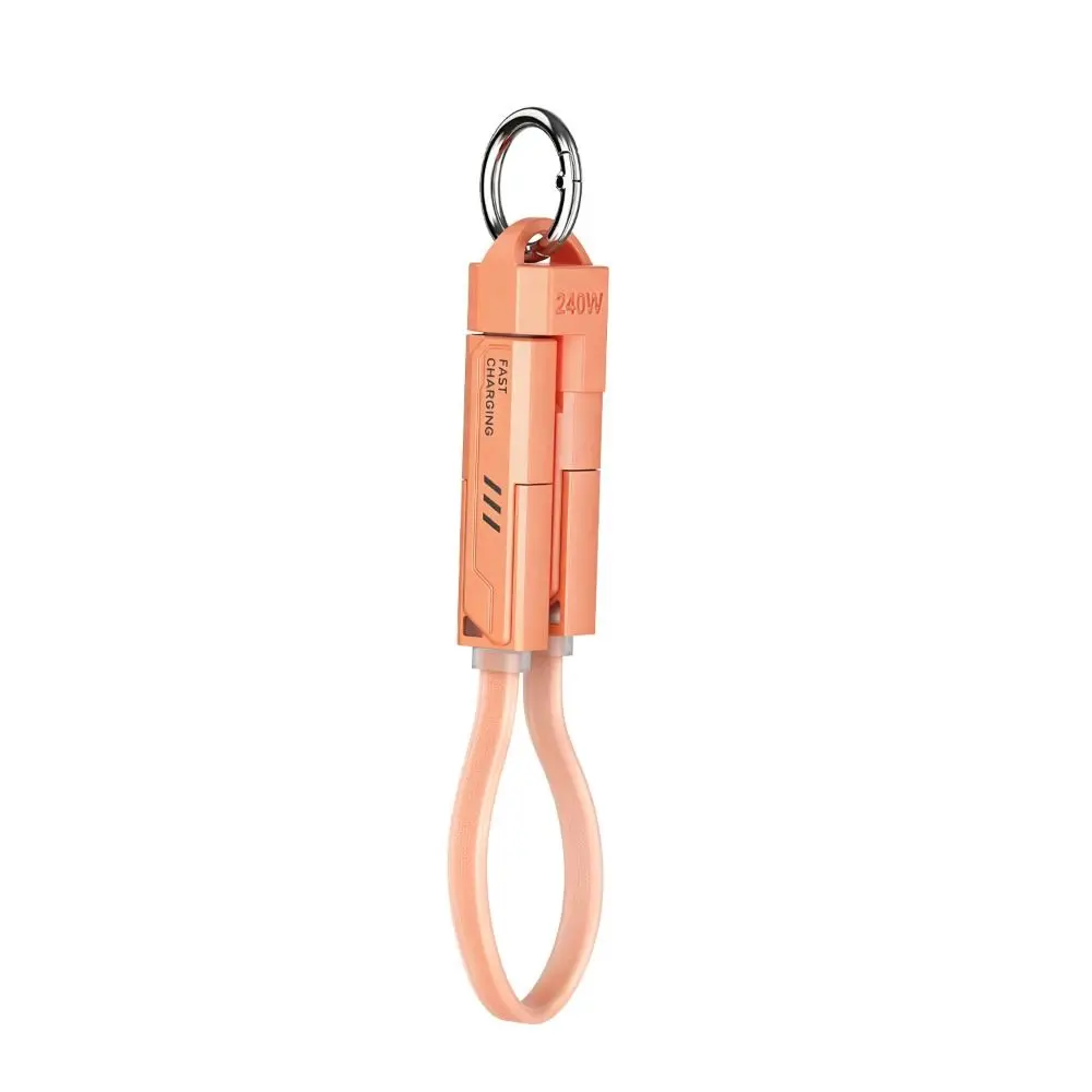 4-in-1 240W Schlüsselanhänger mit Tragbarem Kabel PD Schnellladekabel Typ C Schnellladekabel Tragbares Schnellladekabel für Reisen – Detail 3