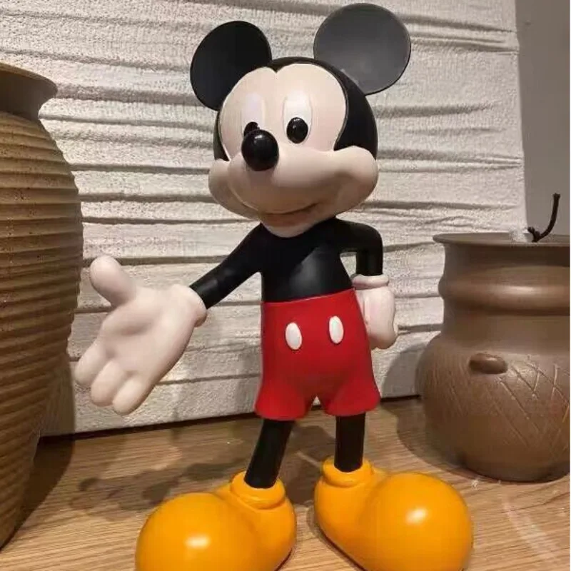 29cm Cartoon Mickeyed Mouse Action Figure Kawaii Resin Luxury Welcome Mickeys Statue Collection Ornaments Living Room Home Decor