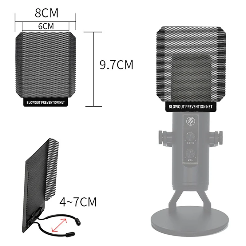 Afbeelding 7: GROCE-microfoonfilter Professioneel microfoonfilter Geluiddichte netmicrofoon