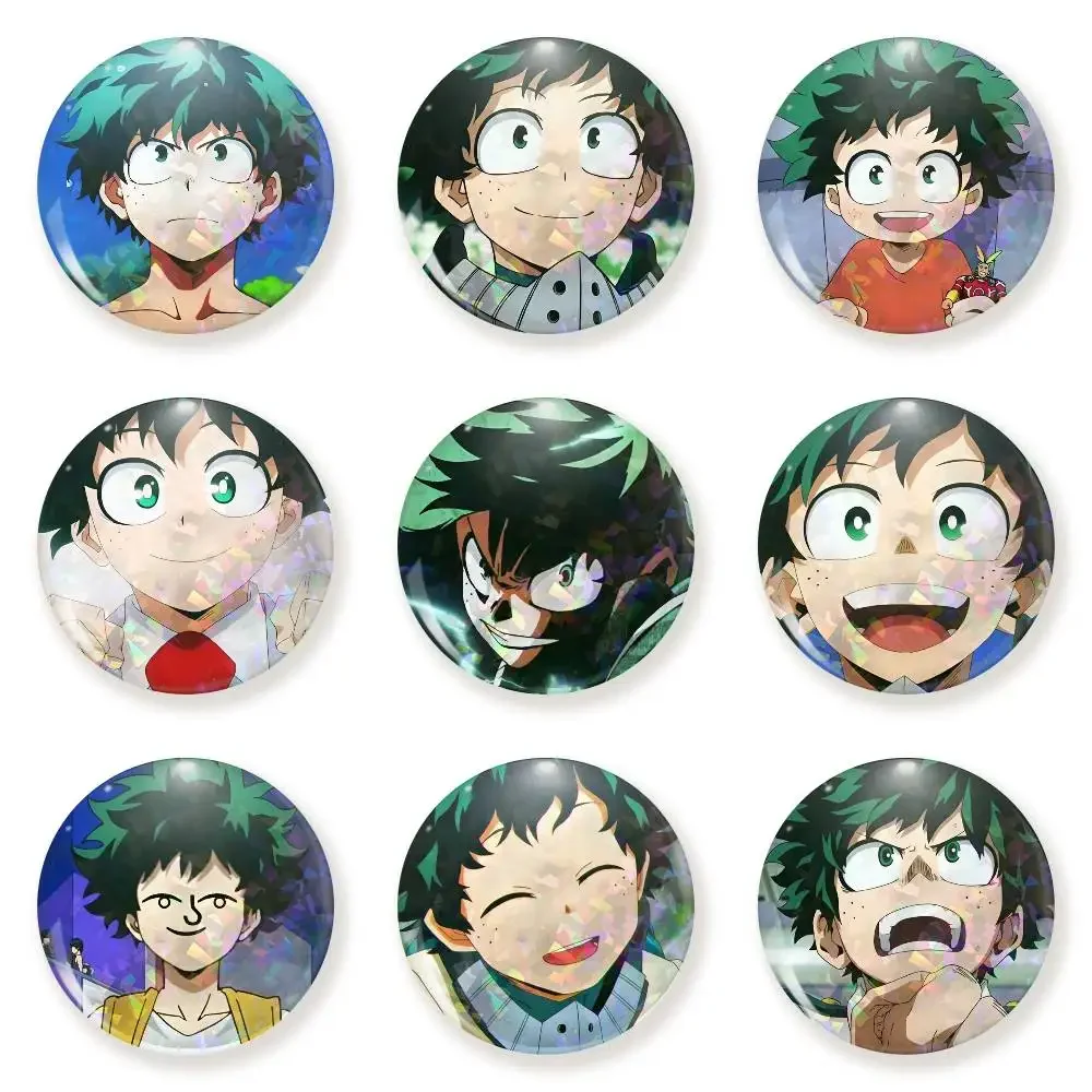 Broche de hojalata D-Deku, insignia de icono de figura, broches hechos a mano para decoración de ropa de mochila