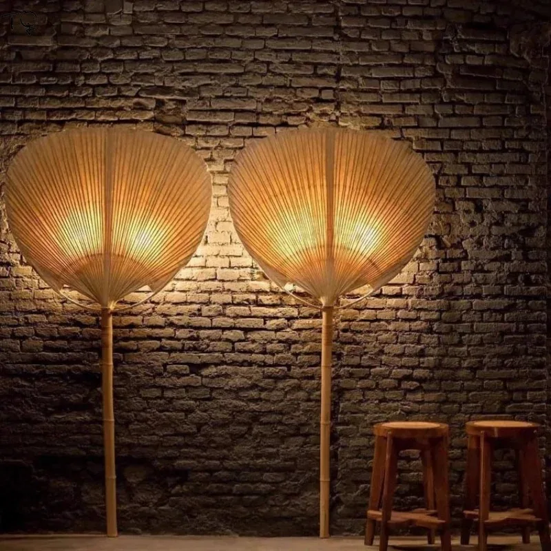 Uchiwa Wall Lamps Classical Led Fan Lamp Wabi-sabi Art Background Decorative Lamp For Tea/living Room