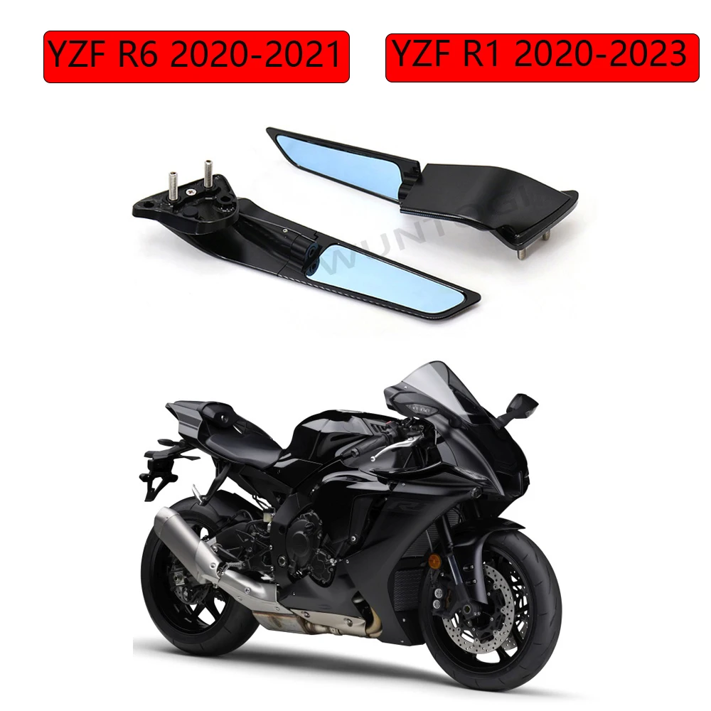 

Motorcycle Rearview Mirror Adjustable Swivel Airfoil Rearview Mirror For Yamaha YZF R1 2020-2023 YZF R6 2020-2021