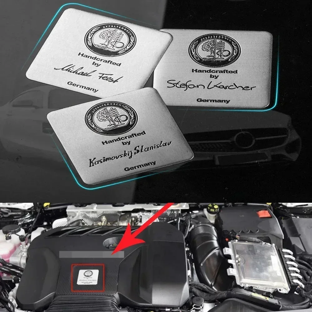 

For AMG Engine Nameplate Sticker 65mm AFFALTERBACH AMG Engine Sticker Interior Badge Sticker For AMG Mercedes-benz Car Styling