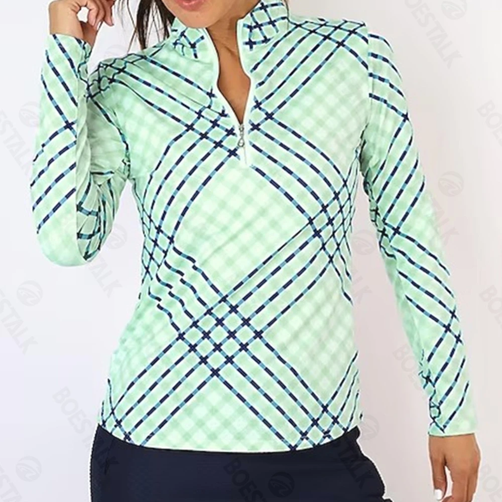 Women's golf and tennis clothes,fast drying,comfortable, high quality, long-sleeved breathable polo shirt, autumn and winter2024