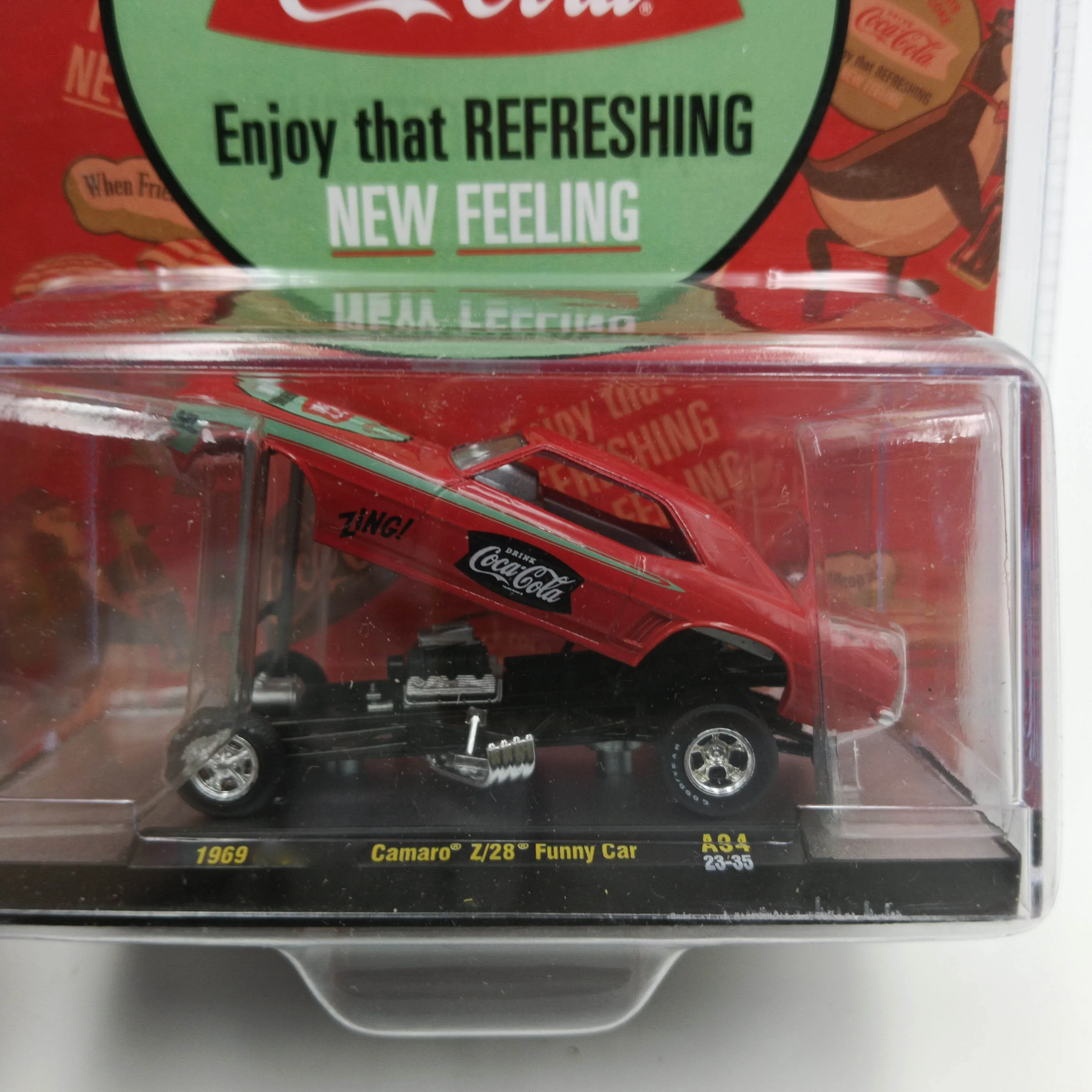 M2 machines 1/64 1969 Z/28 Funny Car red Die-cast alloy car model collection display child gift