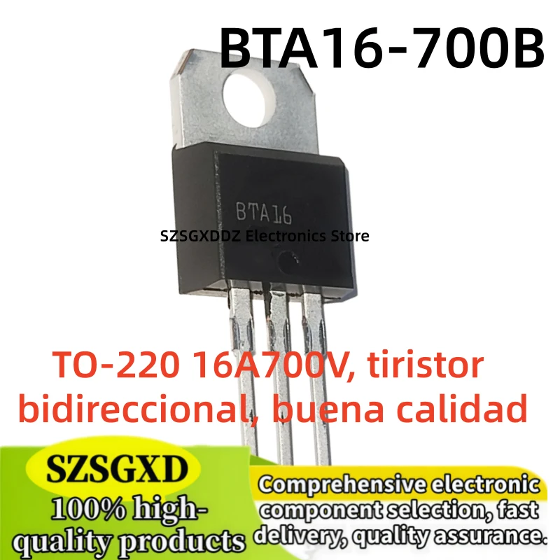 10-20-30-40-50Uds 100% new BTA16-700B, BTA16,700B, TO-220 16A700V, bidirectional thyristor, good quality