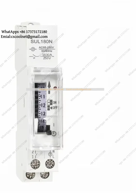 JS03 SUL180N Timer Switch 24 Hours Electrical Programmable 110V 220V 16A Battery Din Rail Mechanical CE