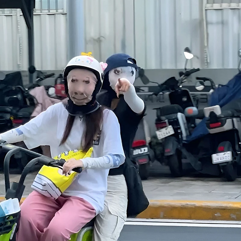 Zabawna elastyczna maska 3D na całą twarz z siateczki, nowatorska maska na całą twarz dla mężczyzn i kobiet, nakrycie głowy do cosplayu, symulacja kominiarki, kapelusz, nakrycie głowy.