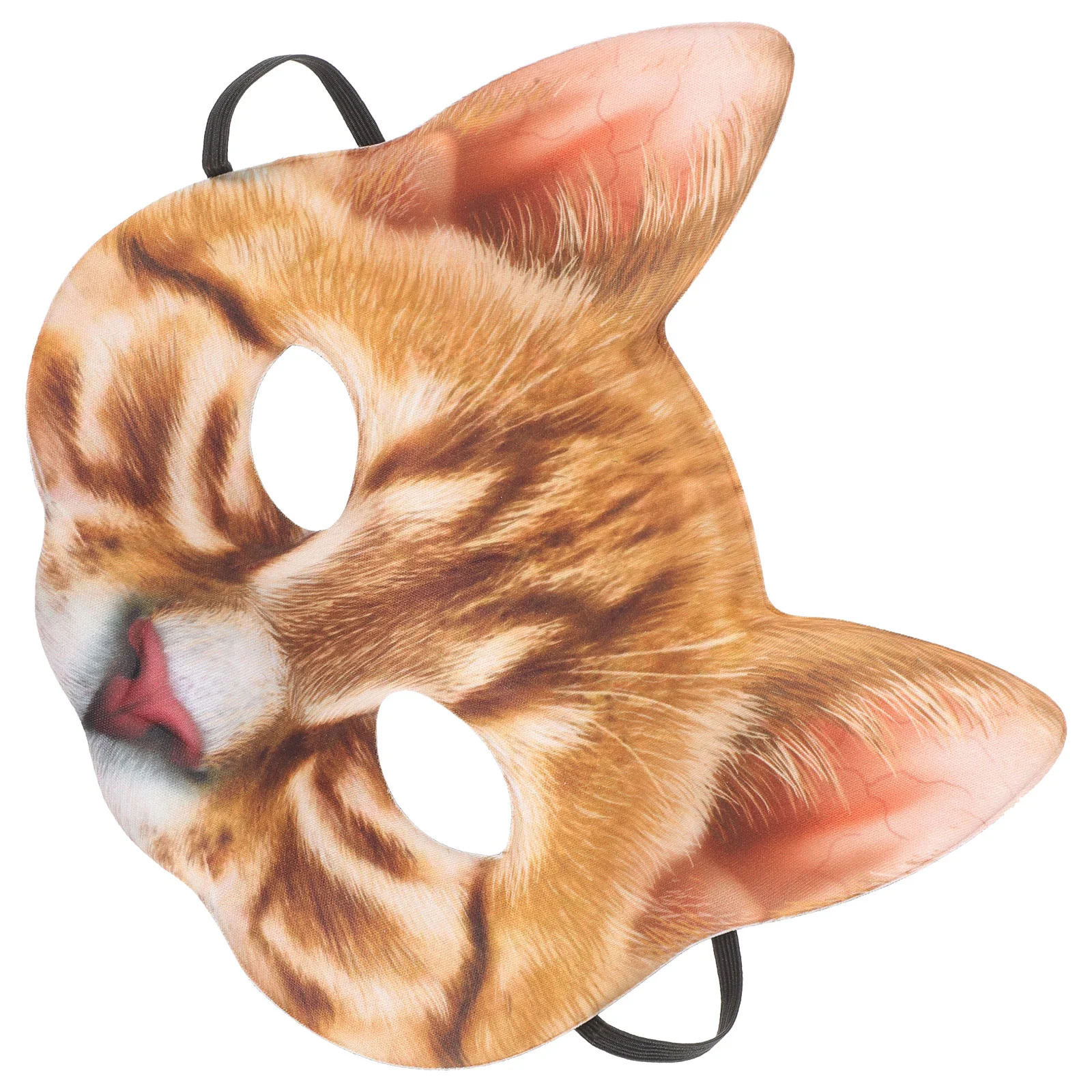 

Cat Felt Mask Halloween Half Eyes DIY Fox White Hand-painted Cosplay Face Child