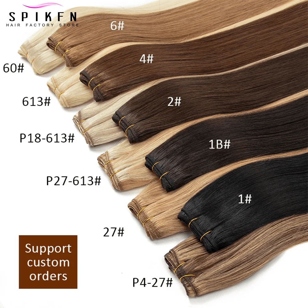 Picture 6: Honey Blonde Straight Clips in Virgin Human Hair Extensions 14