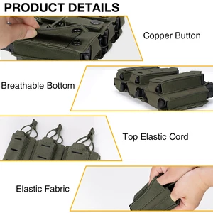 حقيبة IDOGEAR-Triple Mag ، حامل رخوة تكتيكي ، قطع بالليزر ، LSR ، 9 مم ، 556 ، 3570 أعلى 6 مبيعات 556 ذخيرة مزيفة - رقم 3