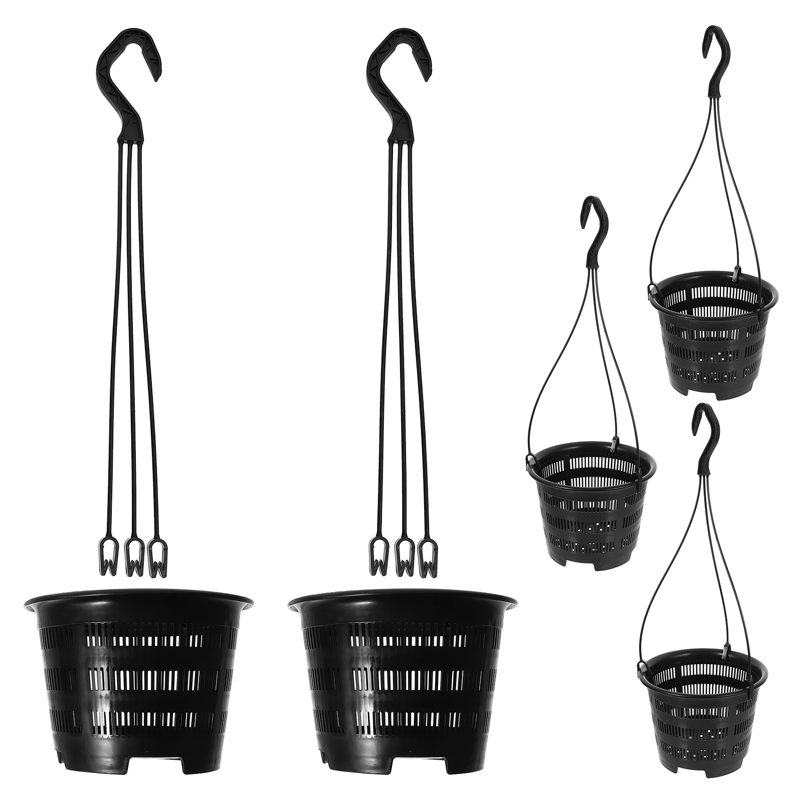 

5 Sets Hanging Basin Environmentally Friendly Flower Pot Garden Decoration Pots Orchid Planting Mesh Plastic Household