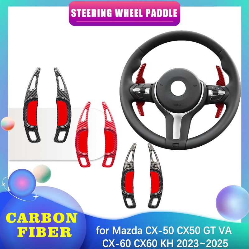 

2pcs Car Steering Wheel Paddle for Mazda CX-50 CX50 GT VA CX-60 CX60 KH 2023~2025 ABS Shifter Gear Shift Extension Accessories