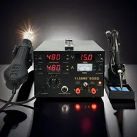 BBSAIKE 909D hot air gun reworking station with solder station power supply 3 and 1 220V 110V