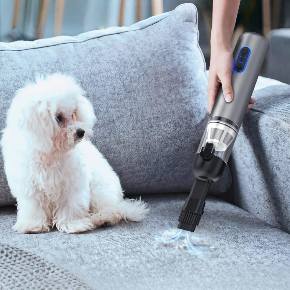 Aspirapolvere ricaricabile a tre velocità, aspirapolvere multifunzionale ad alta tensione da 7500 mAh per auto e uso domestico