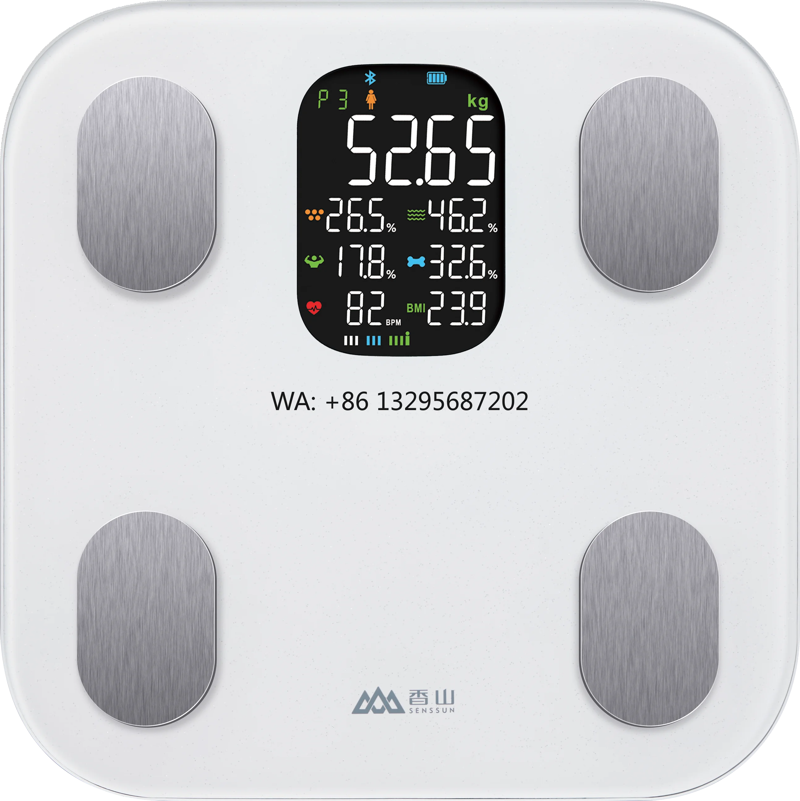 

Большой красочный экран VA, умные весы для жира в теле, монитор сердечного ритма, настраиваемые весы для фитнеса, ванной комнаты, домашнего использования