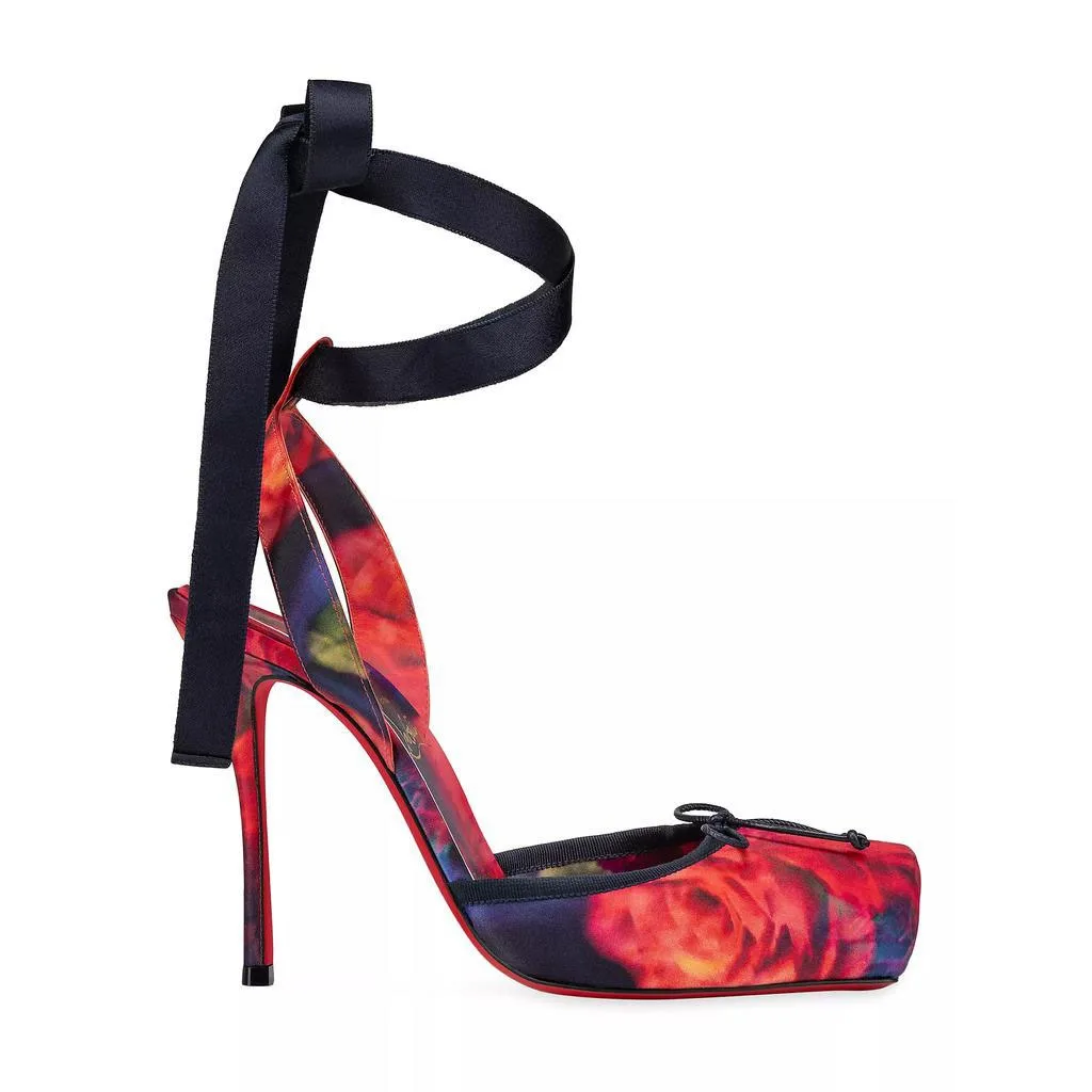 2025 Women's New Summer Square Satin High Heel Sandals with Ankle Strap, Fashionable Party and Banquet Ballet High Heels image 3