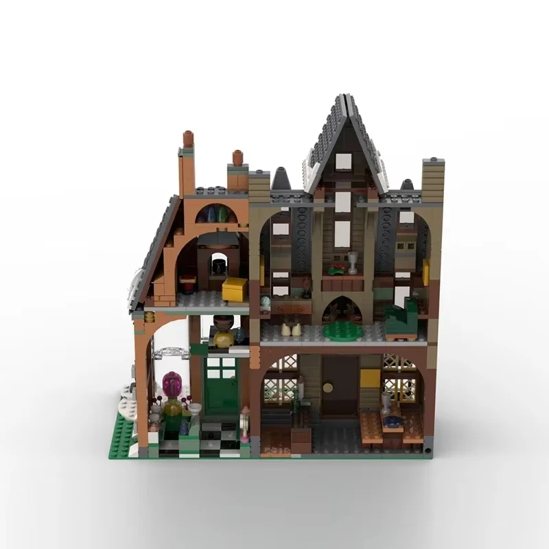 877 قطعة MOC عيد الميلاد بناء سلسلة الشتاء قرية سنو هاوس نموذج لتقوم بها بنفسك تجميع بناء الالعاب العملاقة هدية للأطفال #3