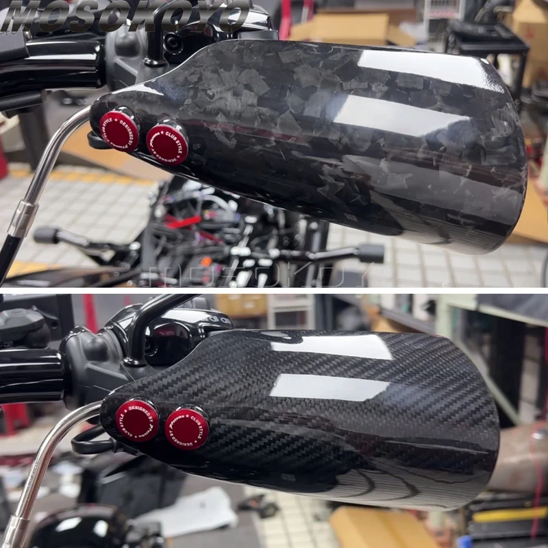 Защитная защита для рук мотоцикла, защита для руля из углеродного волокна, защитный чехол для Harley Touring Road King Special FLHRXS 21-25