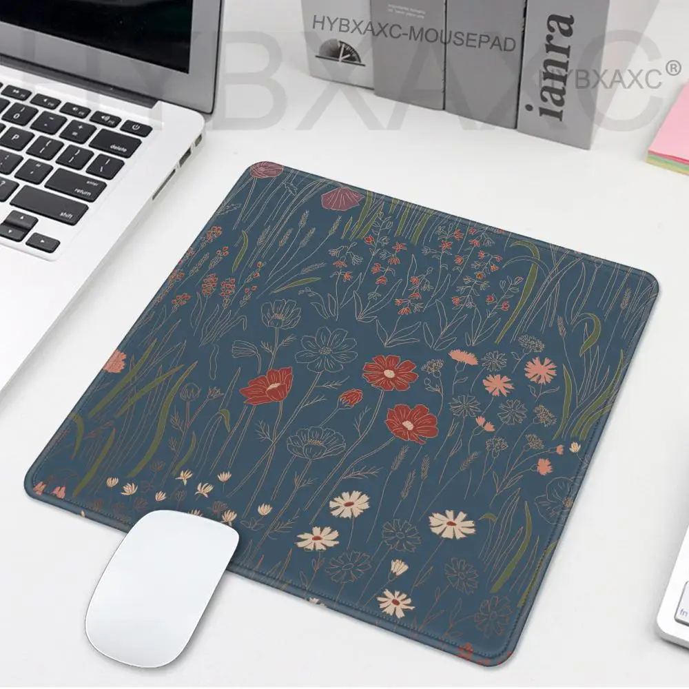 

Multi Color Alpine Wildflower Mouse Pad Hand Drawn Tiny Floral Vintage Aesthetic Mini Anti Slip Laptop Desk Mat