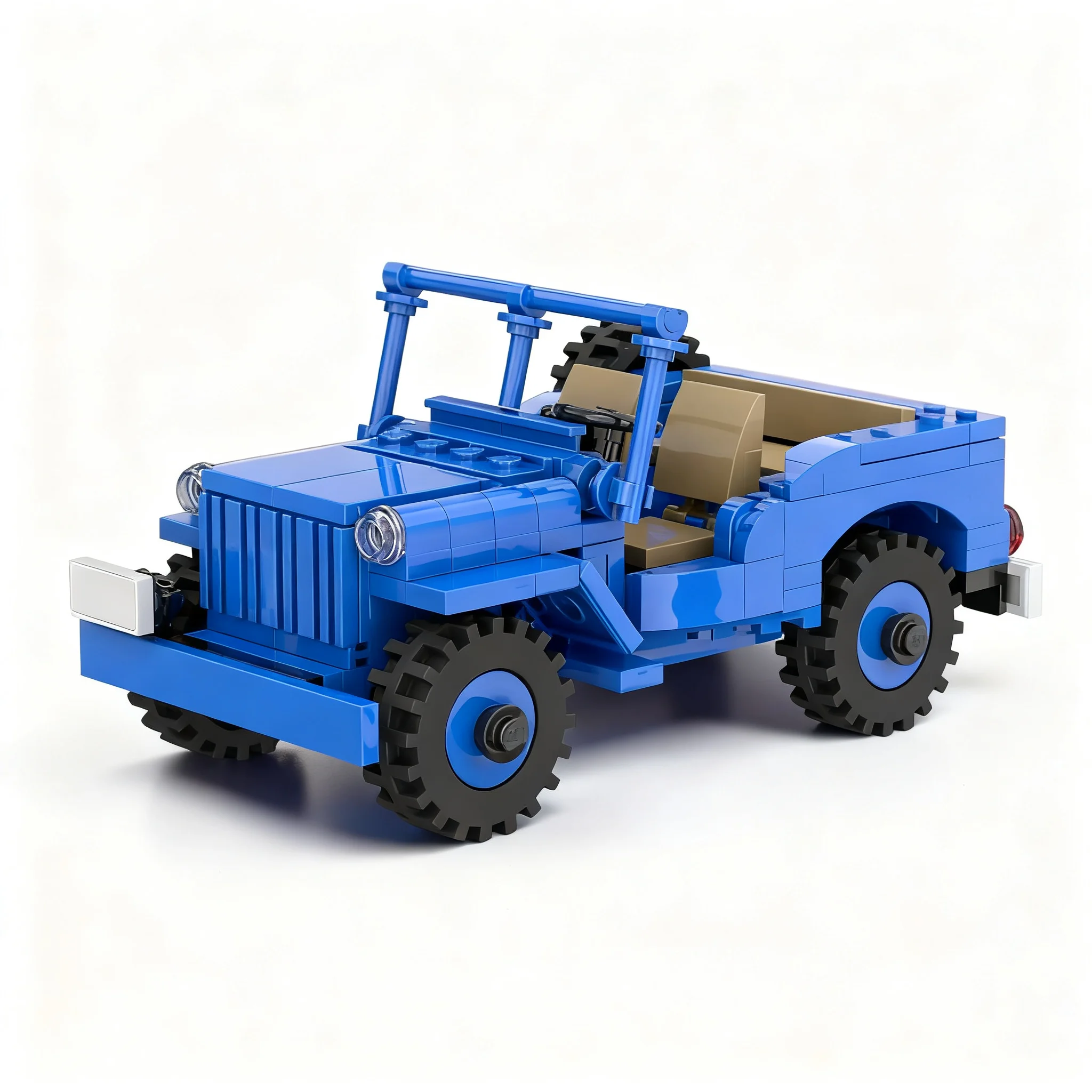 212pcs MOC city Champions Willys Jeeped - Destination Moon Model Christmas Gift DIY Decorative Display Piece Living Room Accent