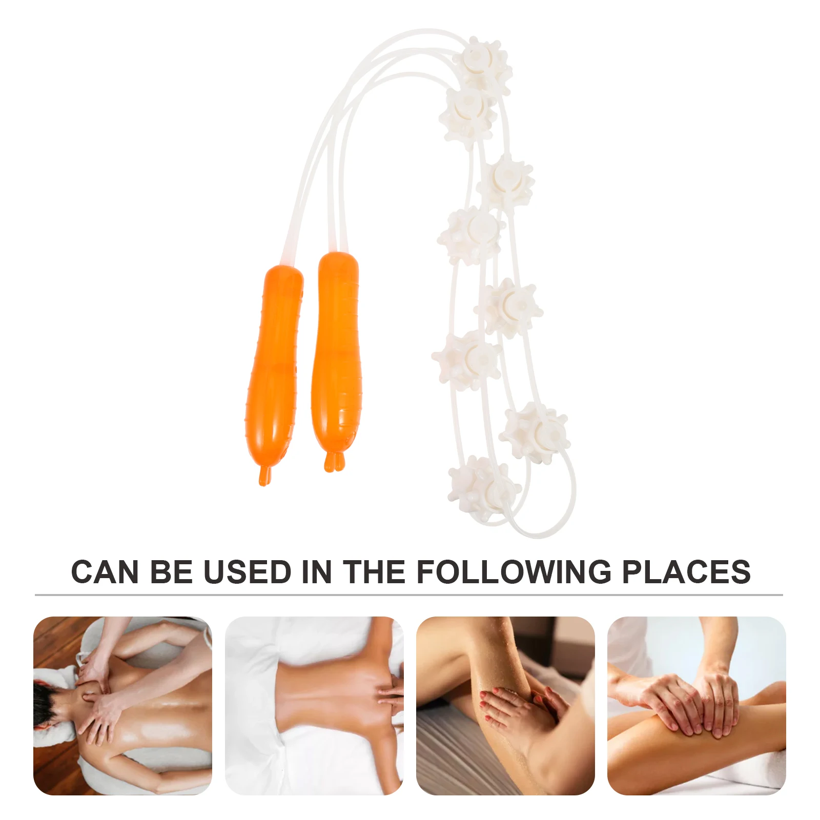 

Body Massager Pull Back Strip Stick Roller Massagers Wooden Trigger Point Tool White Rollers for Muscles
