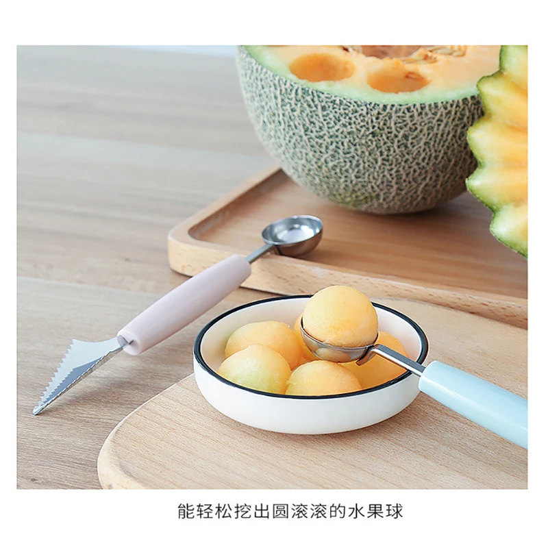 Double-headed Stainless Steel Ice Scoop Digging Spoon Fruit Ball Digging Device