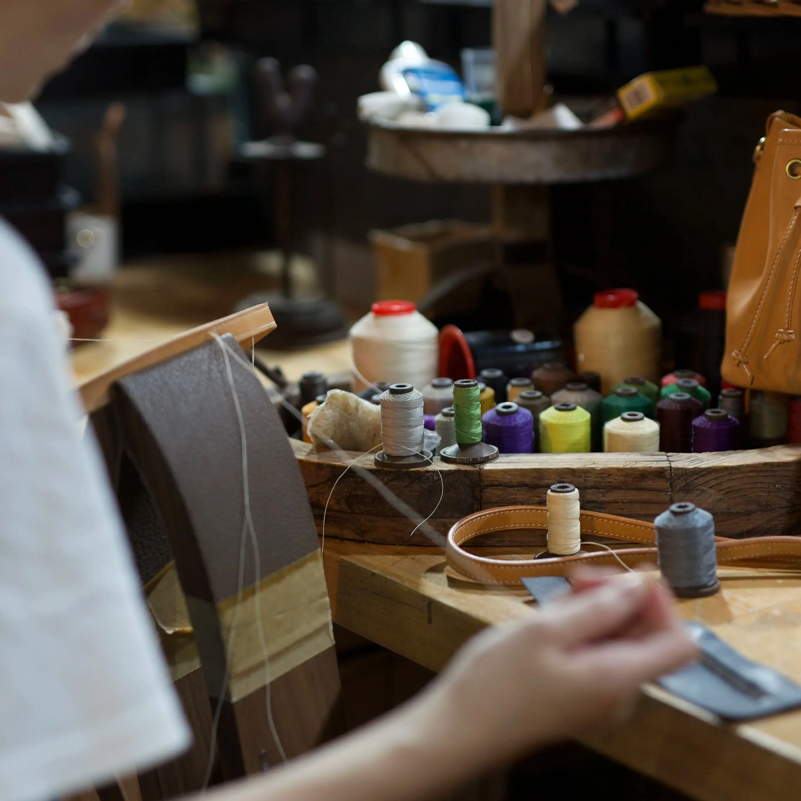 Meisi Linen Waxed Thread Handmade Leather Stitching Cord Anti-Fray Durable Eco-Friendly Sewing Macrame 0.35mm 97colors