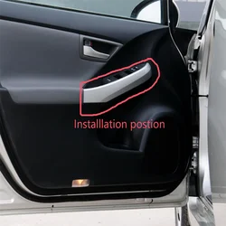 LHD RHD For Toyota Prius ZVW30 2009-2015 Carbon Fiber Inner Door Handle Armrest Panel Cover Trim Door Pull Sticker Frame Styling