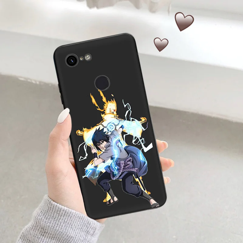 Matte Phone Case for Pixel 8 8a 7 7a 6 6a Moto Edge 20 Lite 30 40 Pro OneFusion G200 Anime N-Naruto Kakashi Soft Black Cover