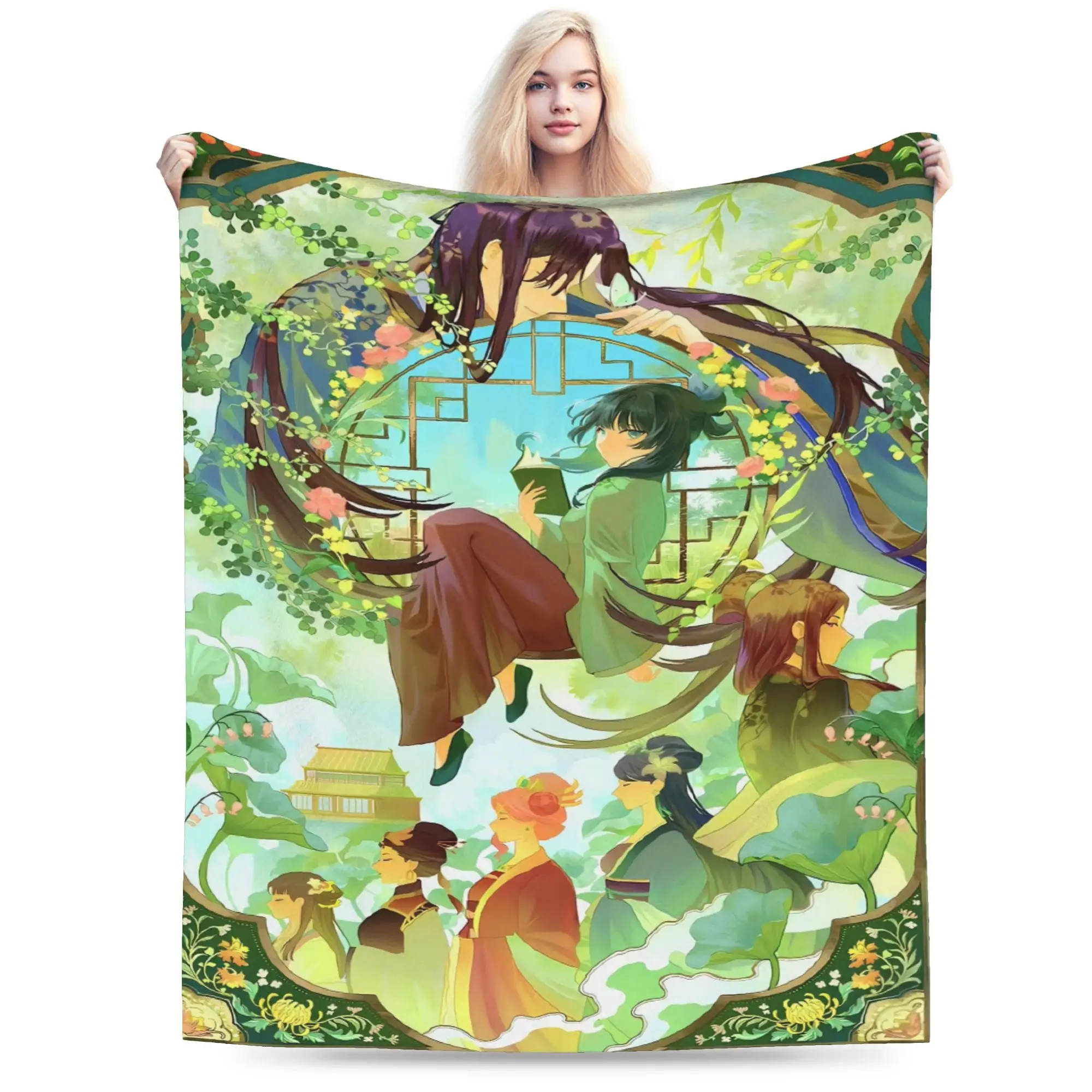 The Apothecary D-Diaries Maomao Blanket Quality Cozy  Throw Blanket Winter Travel Outdoor Pattern Bedspread