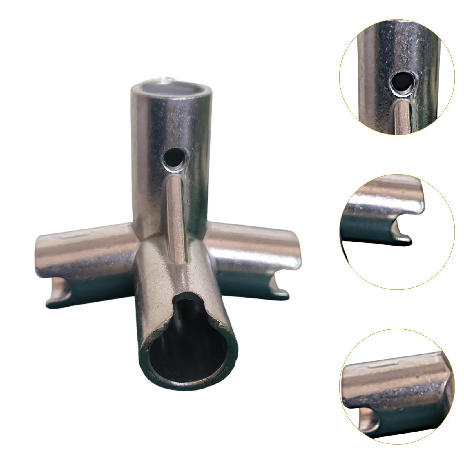 Pengganti Konektor Jaring Bulu Tangkis Perak Portabel Kokoh Mudah Dirakit untuk Halaman Latihan Hiburan Olahraga Luar Ruangan Taman