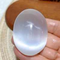 Healing Natural Crystal Selenite Palm Flashy Stone Polished Gemstones Reiki Mineral Energy Home Decorations Gift