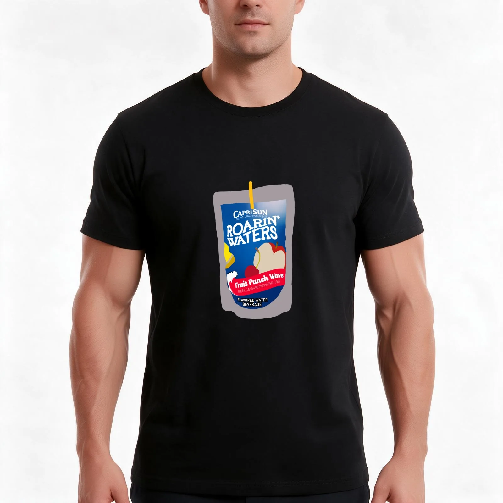 fruit punch capri sun T-Shirt, Summer Casual Cotton Tee, Oversized Streetwear Tops, Vintage Graphic Print, Unisex Men Women