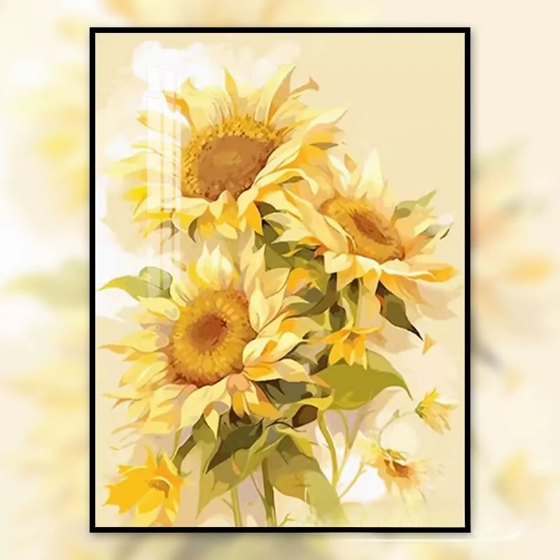 

Набор для вышивания крестиком ручной работы 2026: Новинка! Кремовый подсолнух (полуфабрикат) для DIY вышивки, алмазной мозаики, декора дома